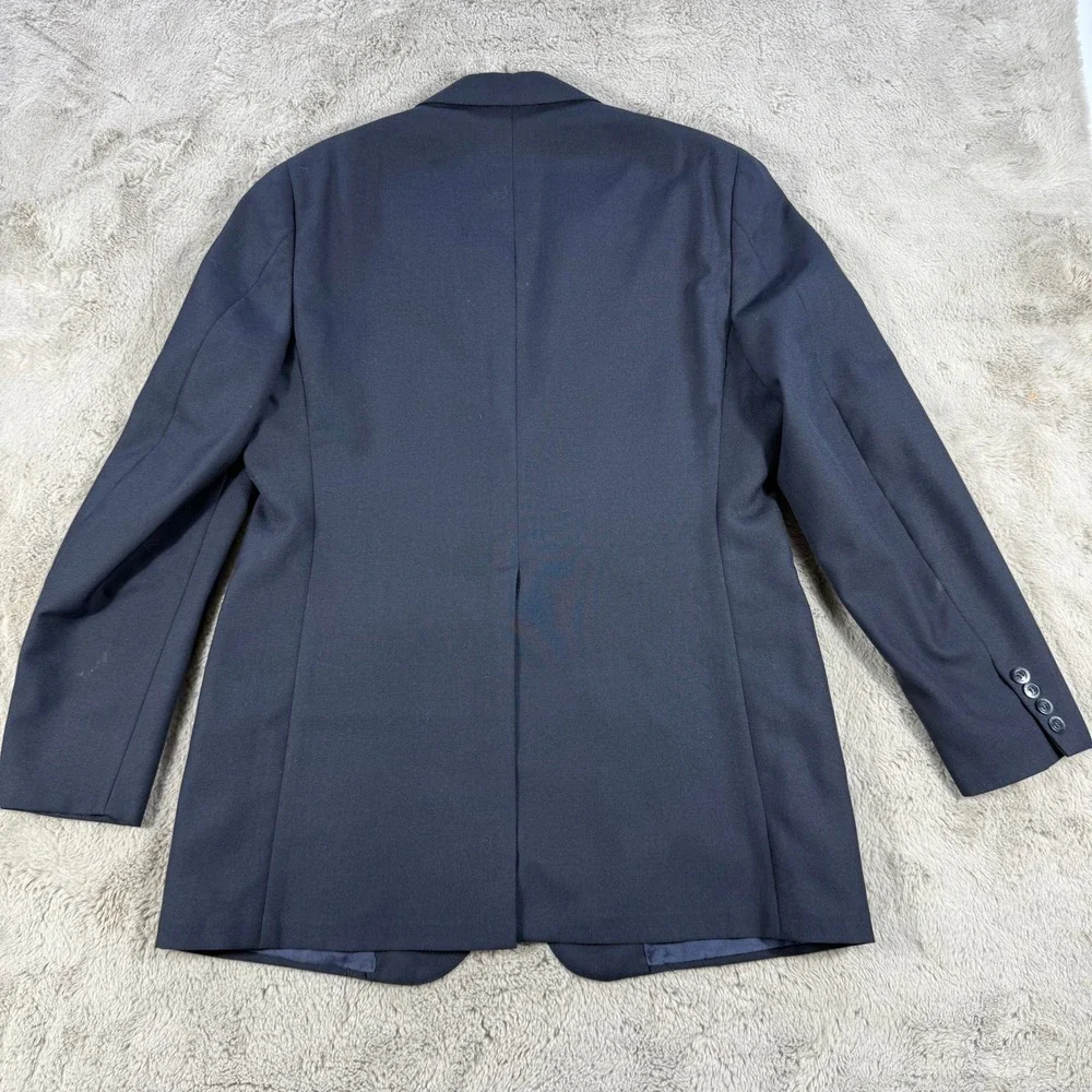 Vintage Bullock's Mens Navy Blue Blazer Jacket Union Made Size 44‎ Career Office